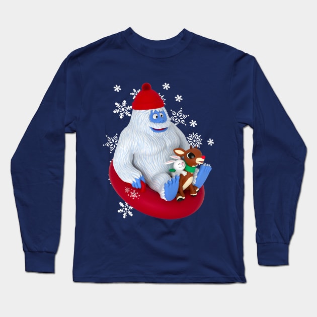 BUMBLE & RUDOLPH Snow Tubing Long Sleeve T-Shirt by Pop Fan Shop